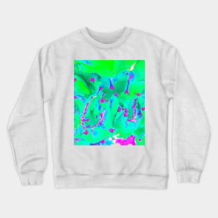 Bright green cactus in pastel abstract Crewneck Sweatshirt